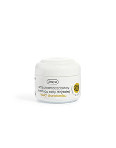 Anti-wrinkle cream for mature skin - Sunflower flower